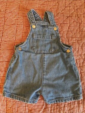 Zara 3-6 months Denim Short Overalls - Blue